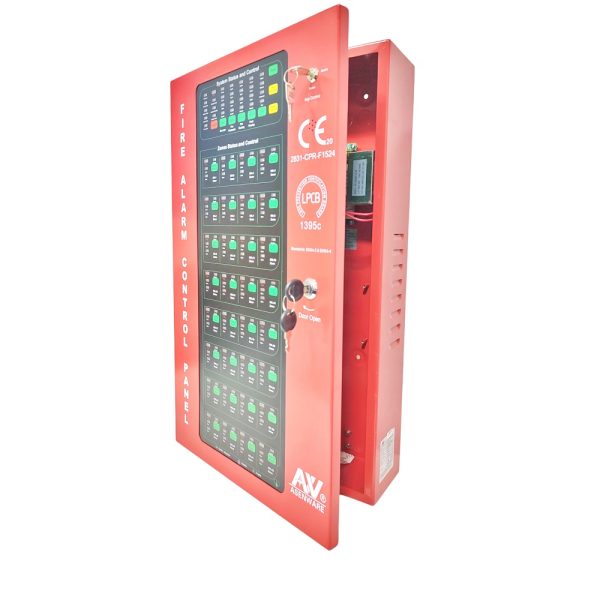 Panel de control convencional para monitoreo de alarmas de incendio.